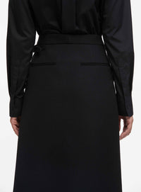 Wrap Skirt Midi - Black