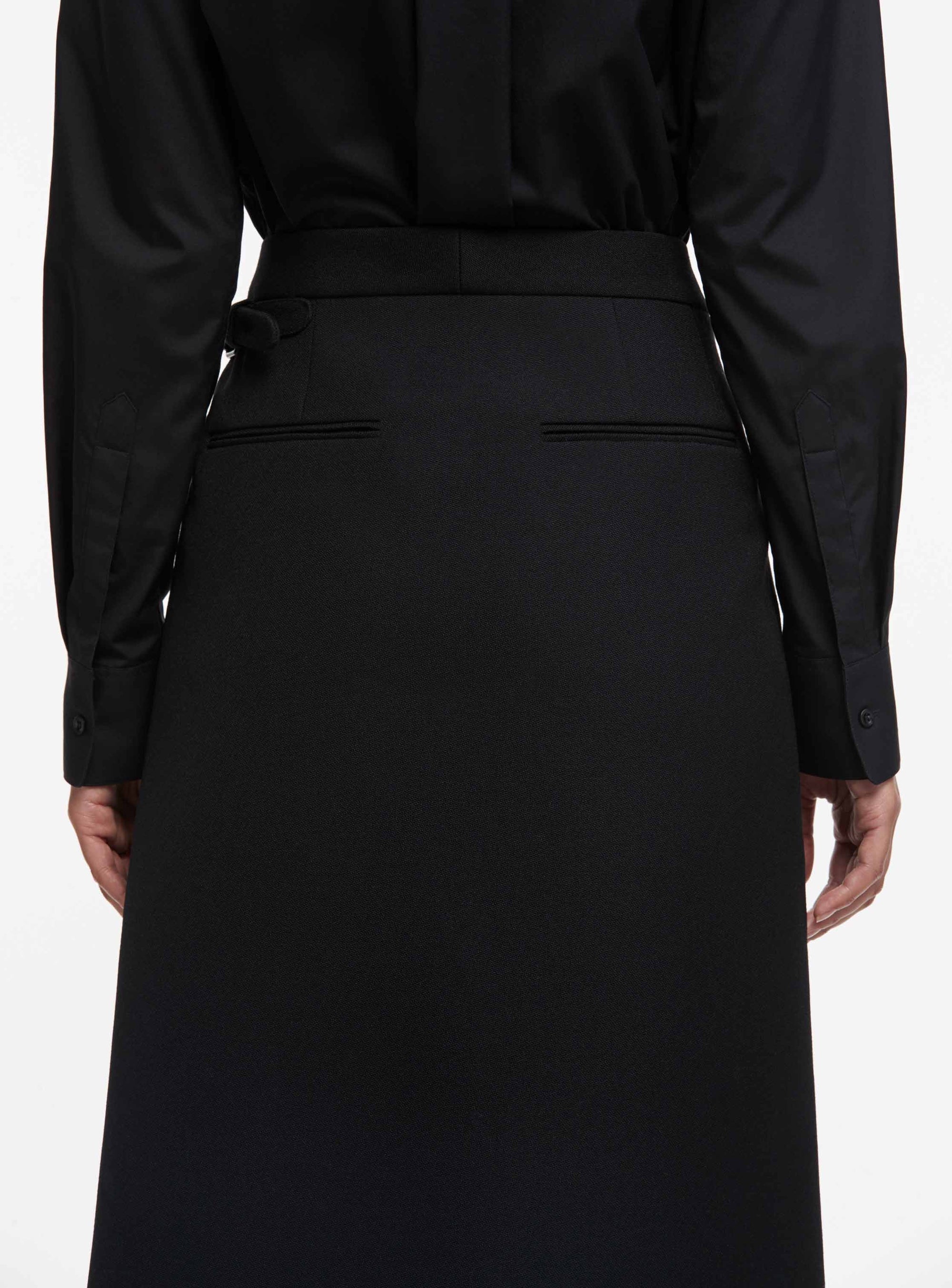 Wrap Skirt Midi - Black