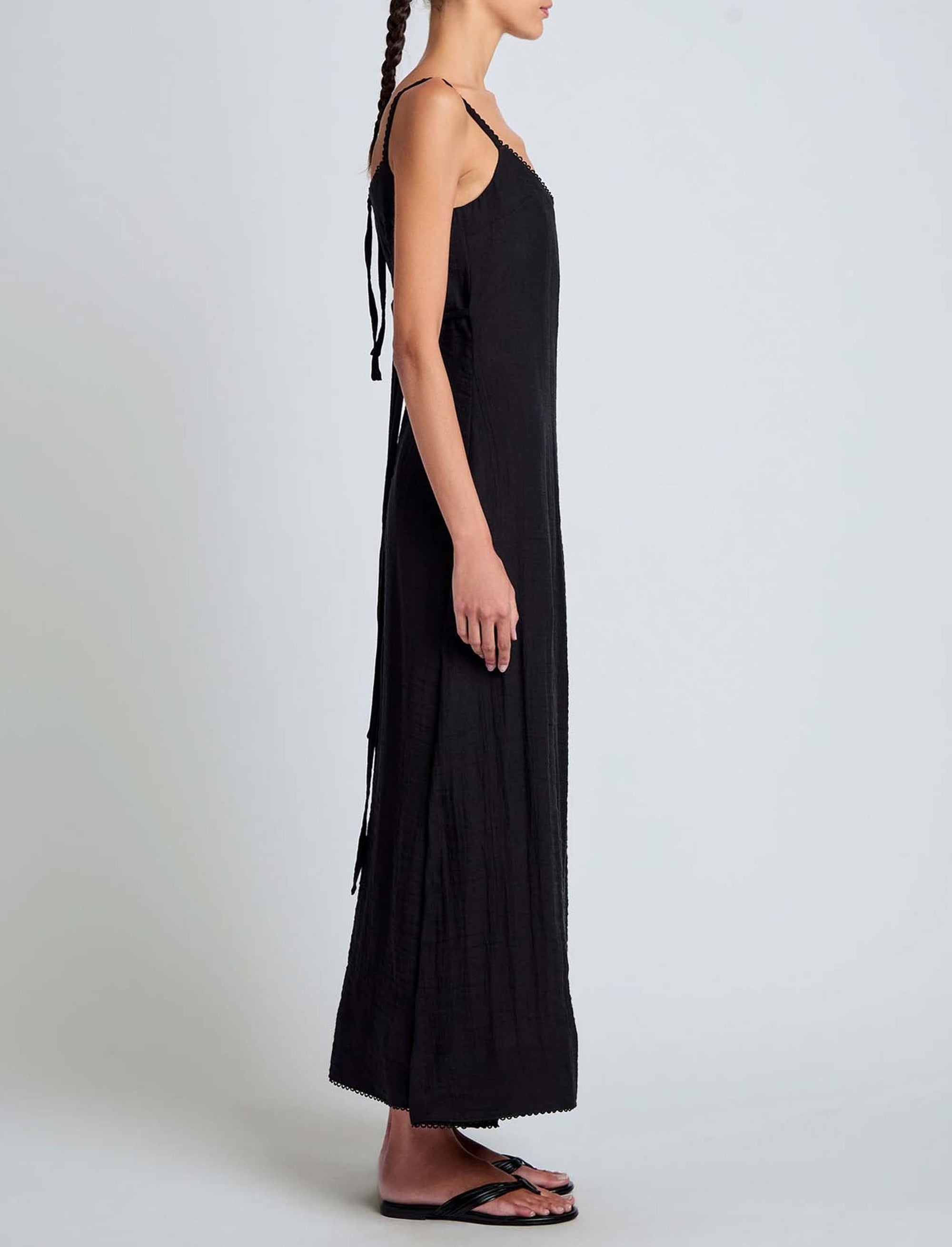 Robe Evelyn à bretteles fines - Black