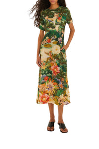 DIFFUSELY_Oriental Garden Multicolor Robe longue - Oriental Garden Multicolor