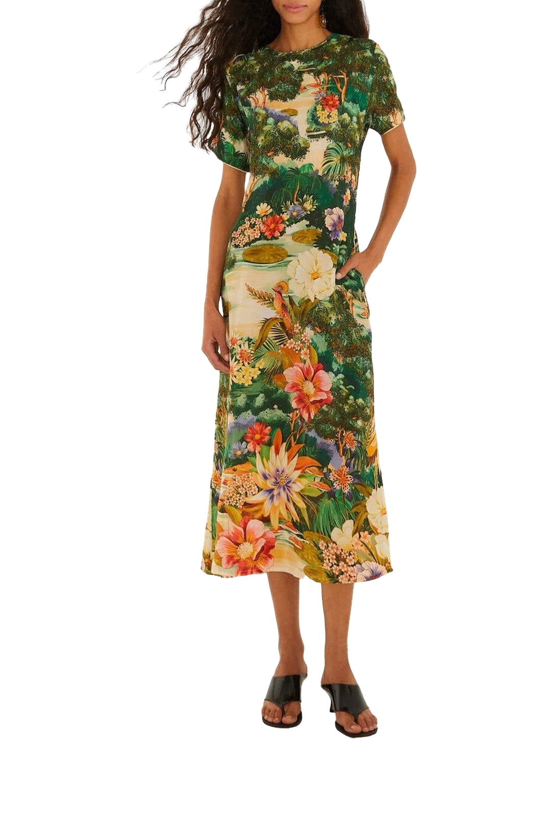 DIFFUSELY_Oriental Garden Multicolor Robe longue - Oriental Garden Multicolor