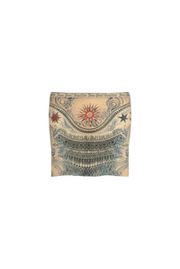 Jupe courte Tattoo imprimée - Nude & Blue & Red