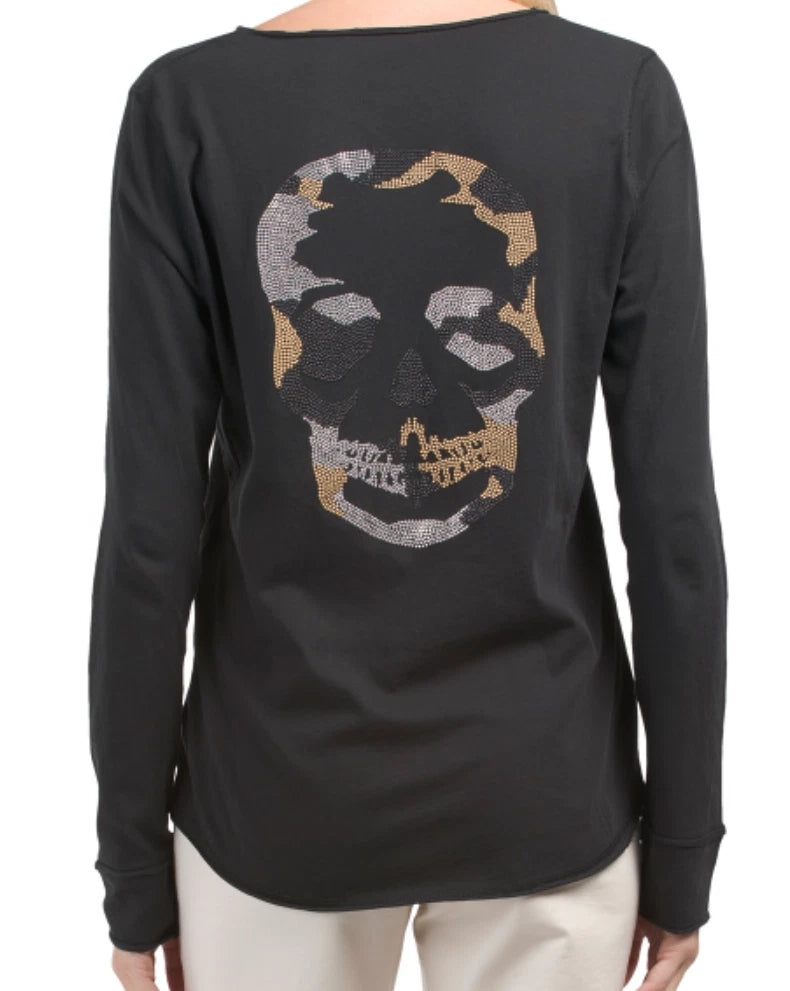 T-shirt à col tunisien Amour - Marine