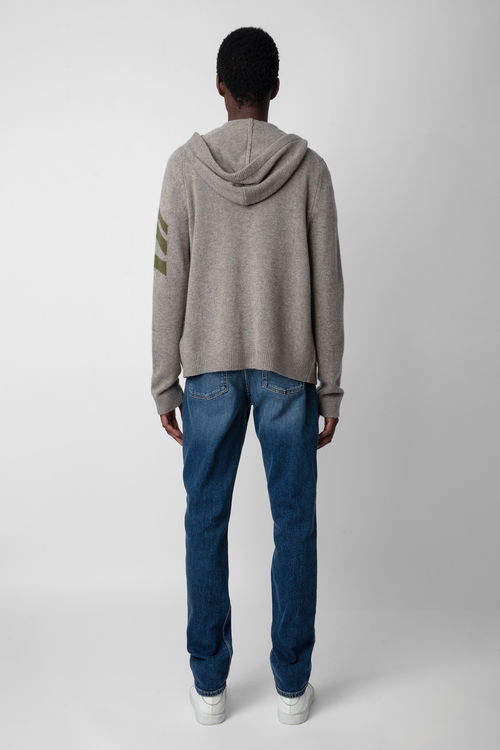 Cardigan Clash en cachemire - Taupe Fonce