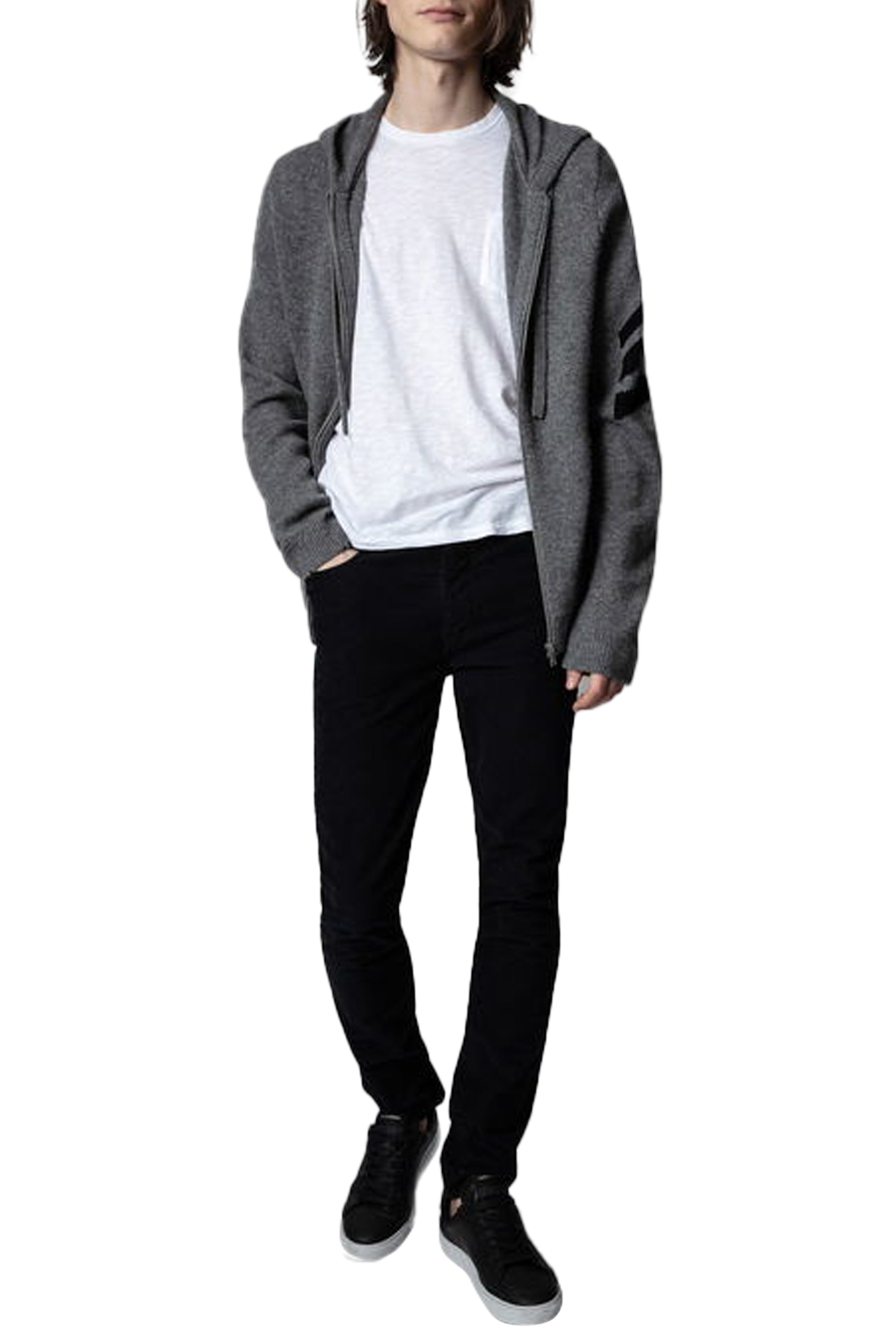 Cardigan Clash en cachemire - Gris Chine