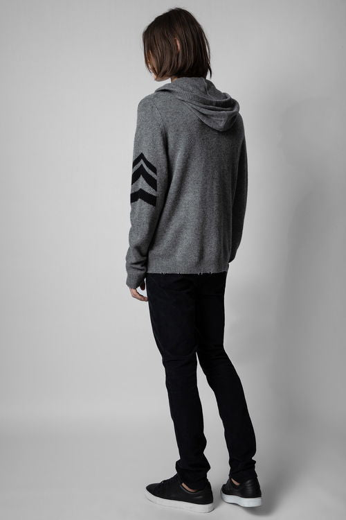 Cardigan Clash en cachemire - Gris Chine