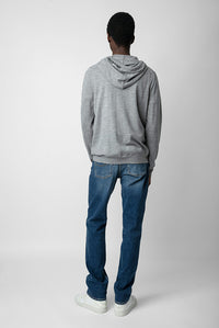Cardigan Clash en laine - Gris Moyen