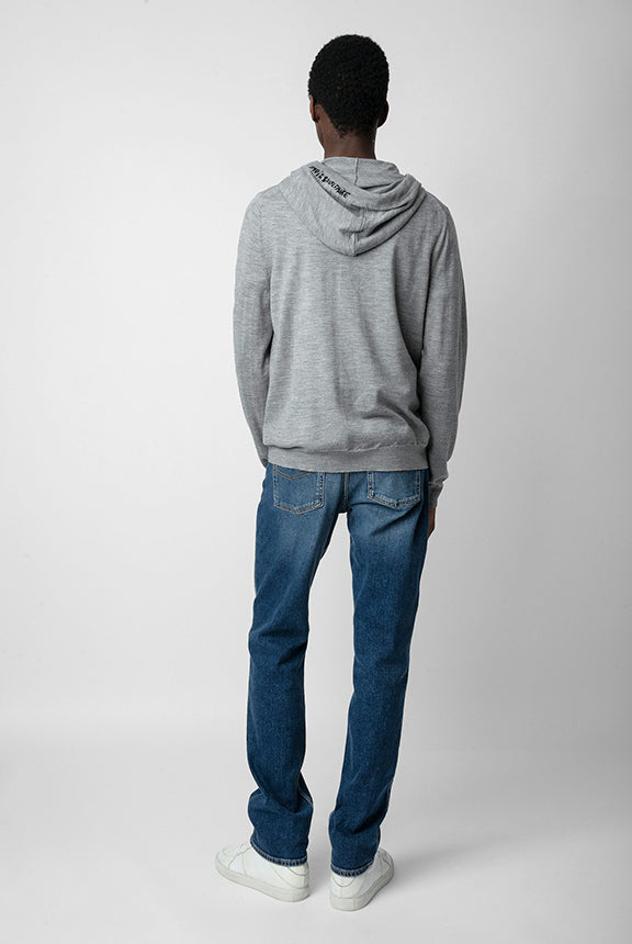 Cardigan Clash en laine - Gris Moyen