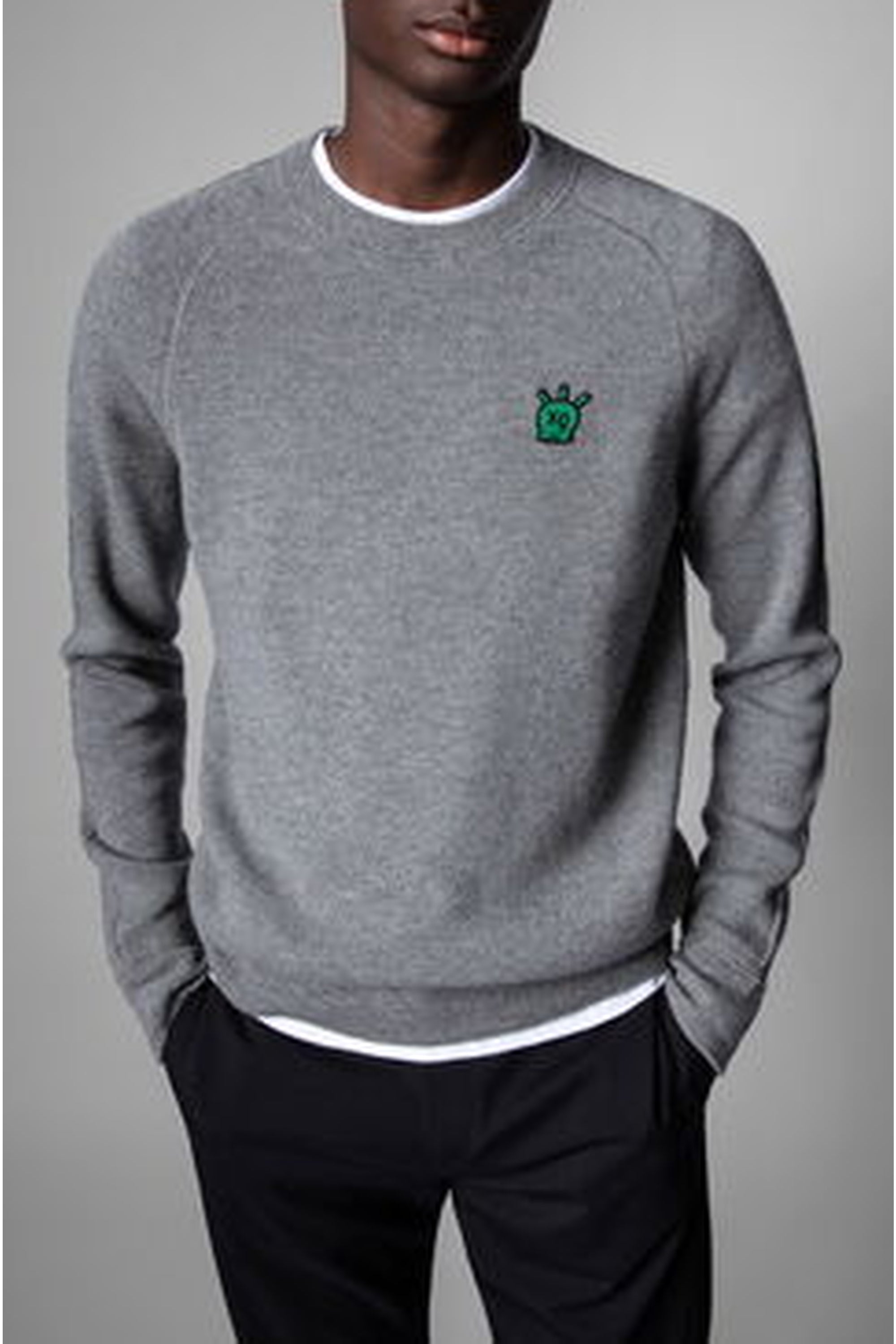 Pull Thomas Skull en laine - Gris Moyen