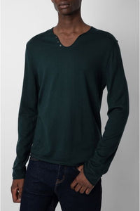 Pull Monastir en laine mérinos - Vert De Gris