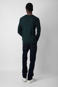 Pull Monastir en laine mérinos - Vert De Gris