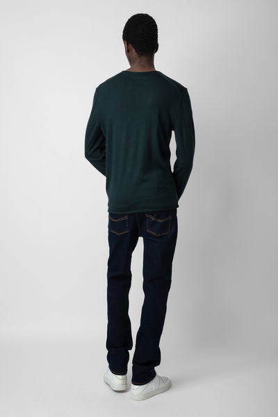 Pull Monastir en laine mérinos - Vert De Gris