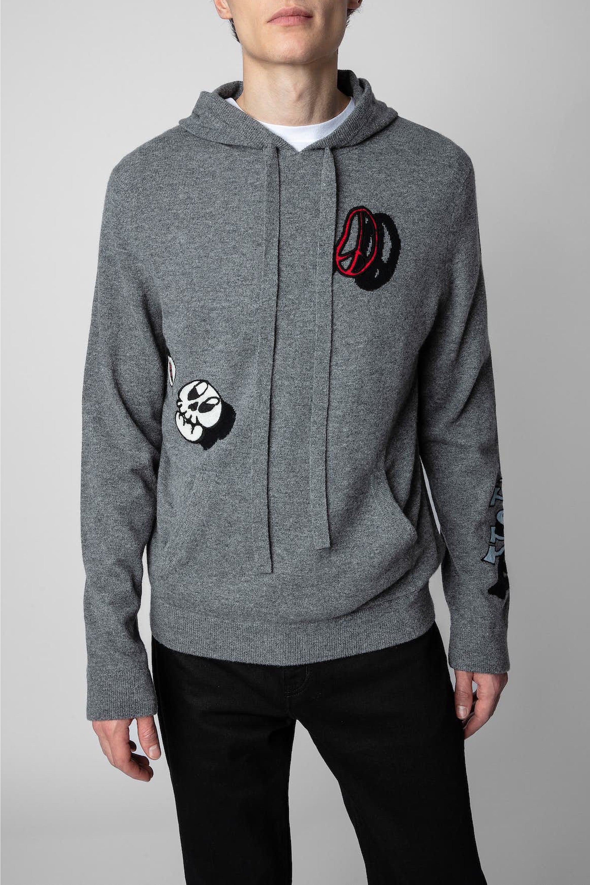 Pull Clay en laine - Gris Moyen