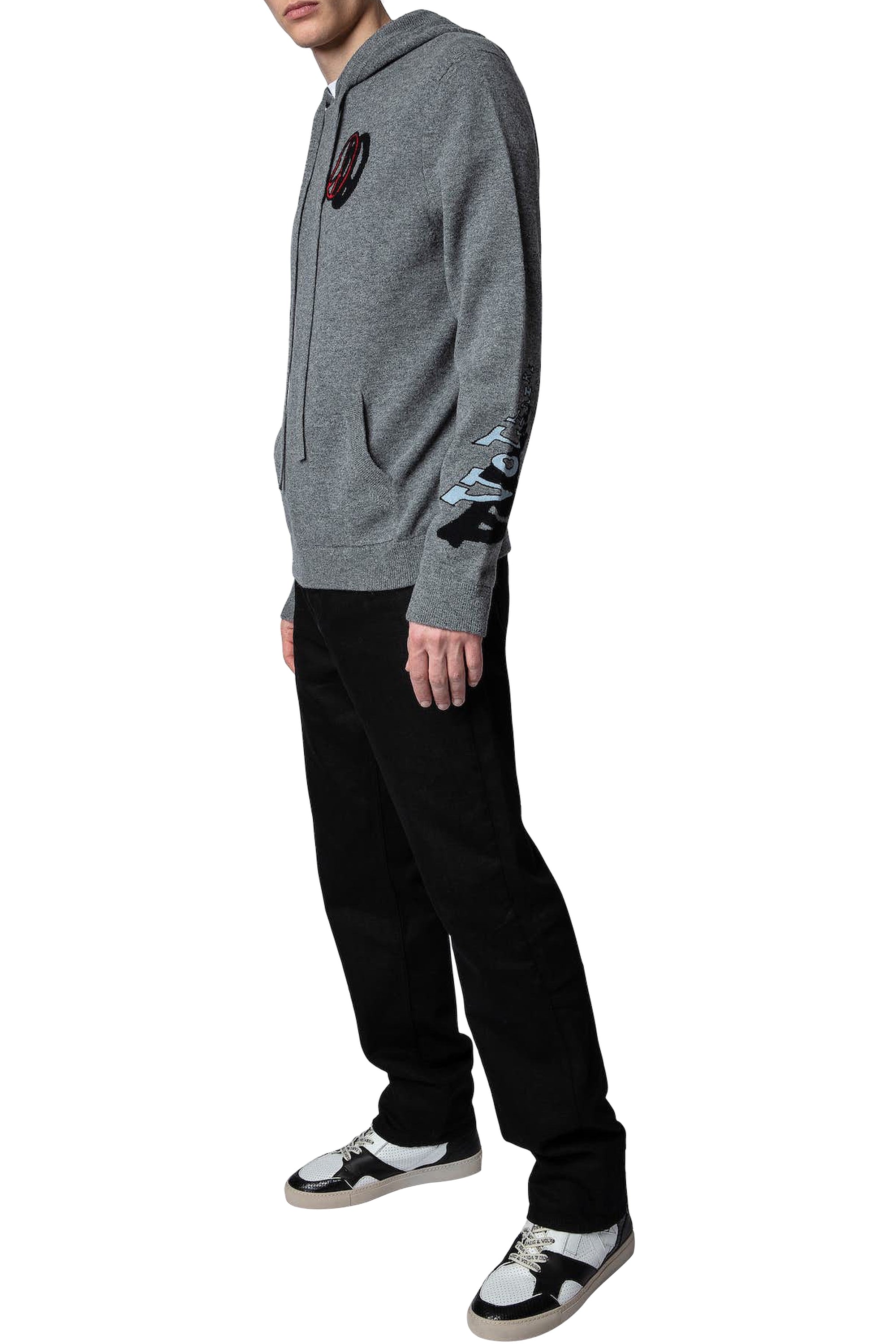 Pull Clay en laine - Gris Moyen