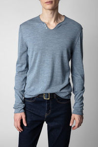 Pull Monastir en laine - Bleu Horizon