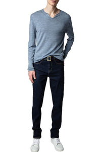 Pull Monastir en laine - Bleu Horizon
