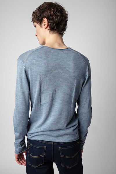 Pull Monastir en laine - Bleu Horizon