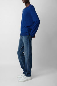 Pull Kennedy en laine - Bleu Roi