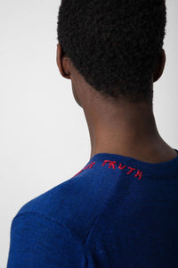 Pull Kennedy en laine - Bleu Roi