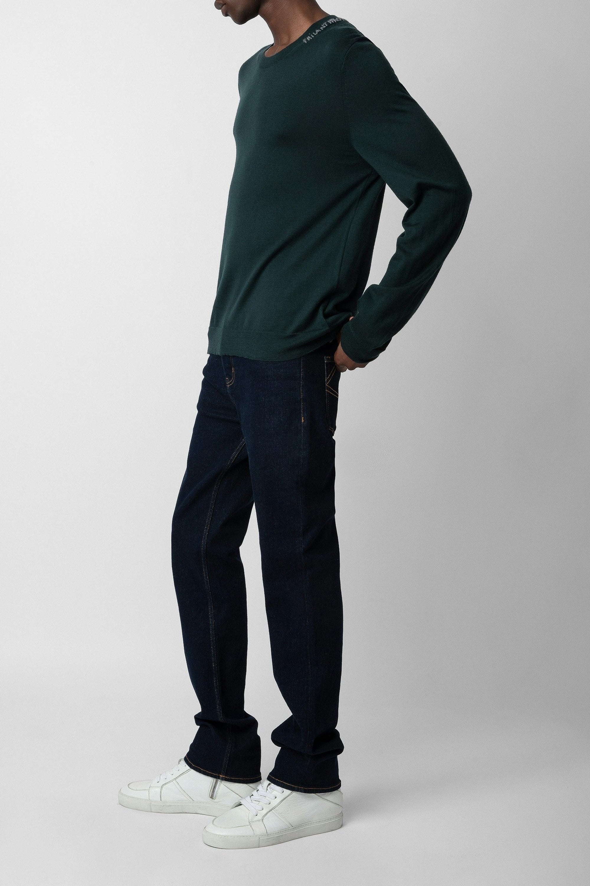 Pull Kennedy en laine - Vert De Gris