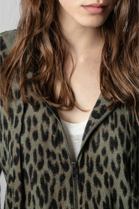 Cardigan Cassy Leo en cachemire - Kaki Clair