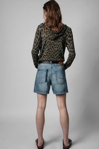 Cardigan Cassy Leo en cachemire - Kaki Clair