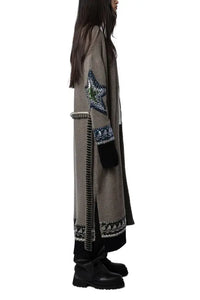 Gilet Rosanny Sequins en cachemire - Taupe Fonce