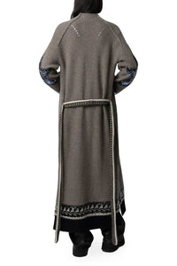 Gilet Rosanny Sequins en cachemire - Taupe Fonce