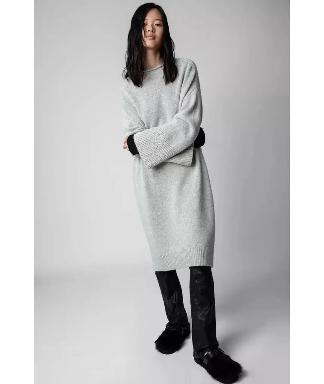 Robe Selena en laine - Gris Chine