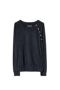 Pull Reglis Lurex en laine - Encre