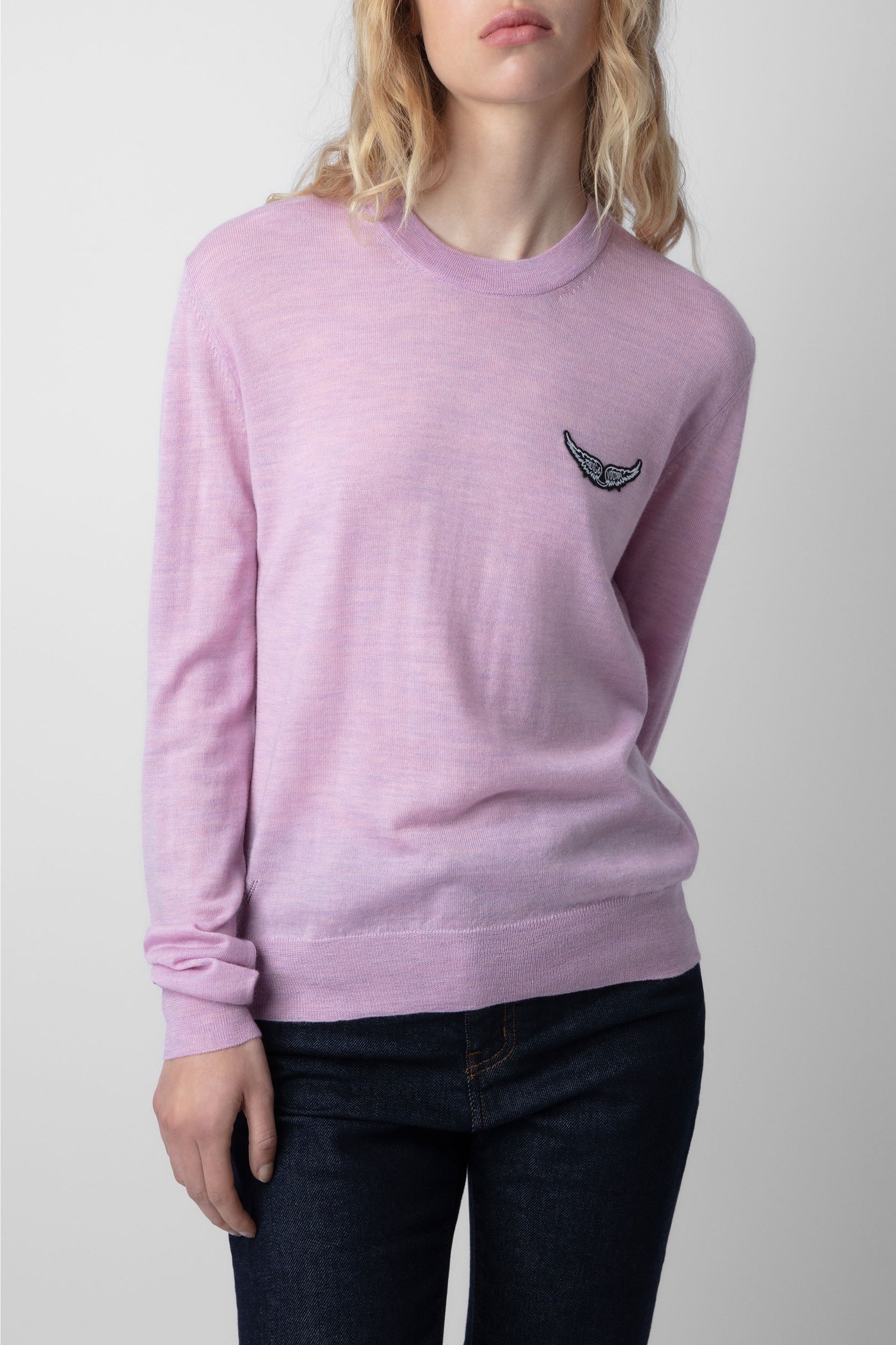 Sweat-shirt Life We Wings en laine - Soft Pink