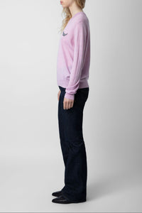 Sweat-shirt Life We Wings en laine - Soft Pink