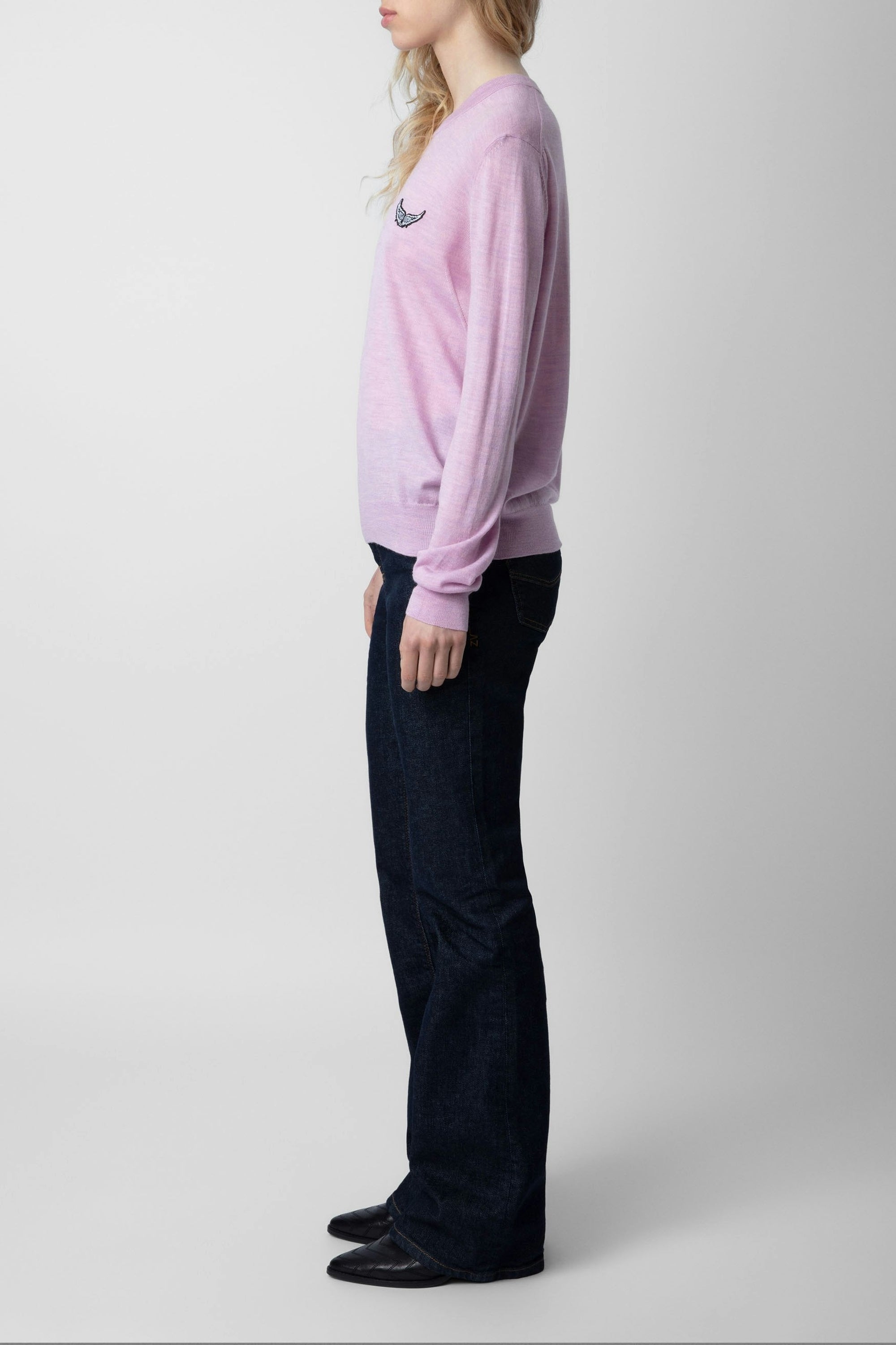 Sweat-shirt Life We Wings en laine - Soft Pink