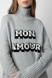 Pull Alma Mon Amour en laine - Gris Chine