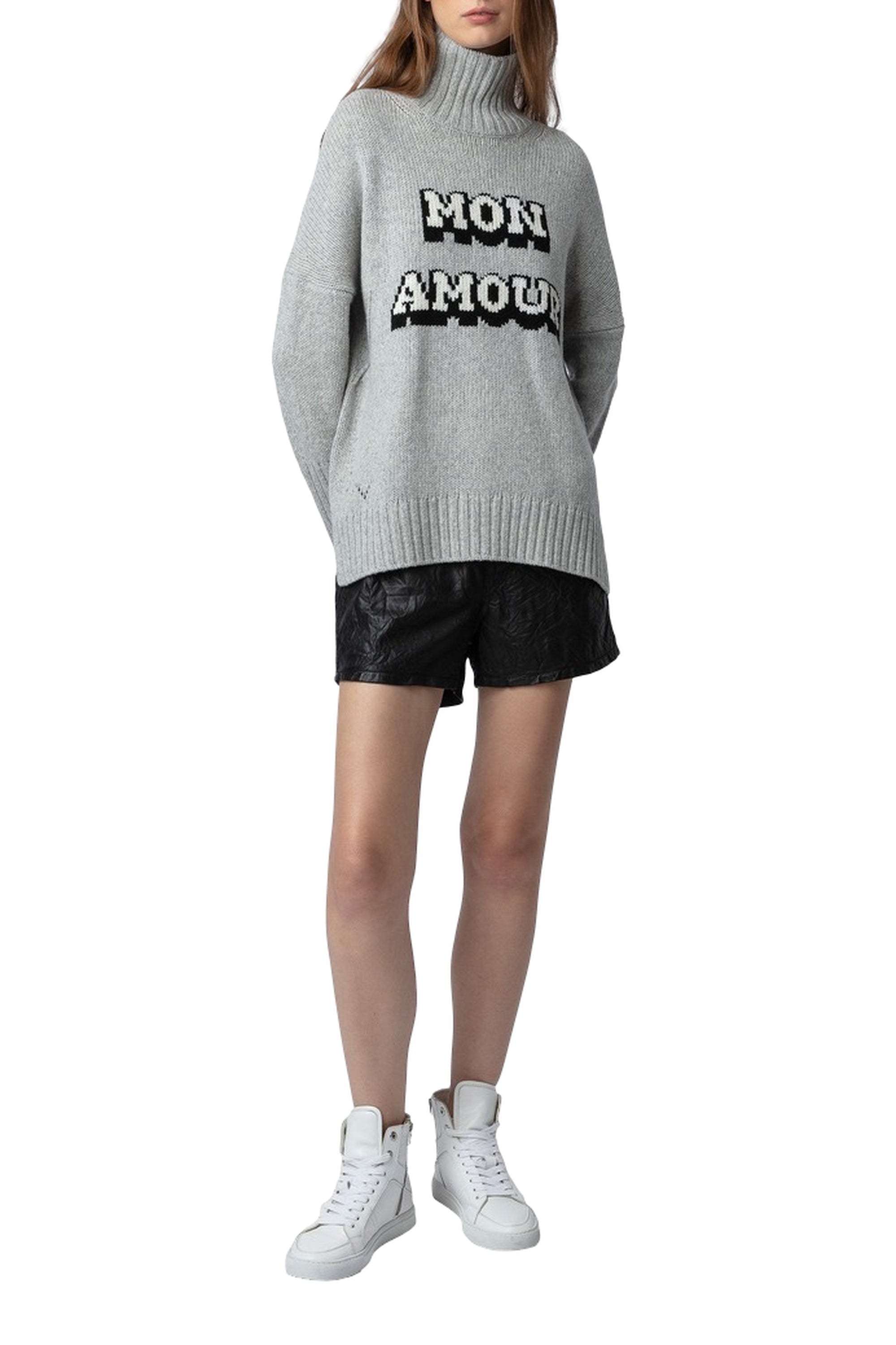 Pull Alma Mon Amour en laine - Gris Chine