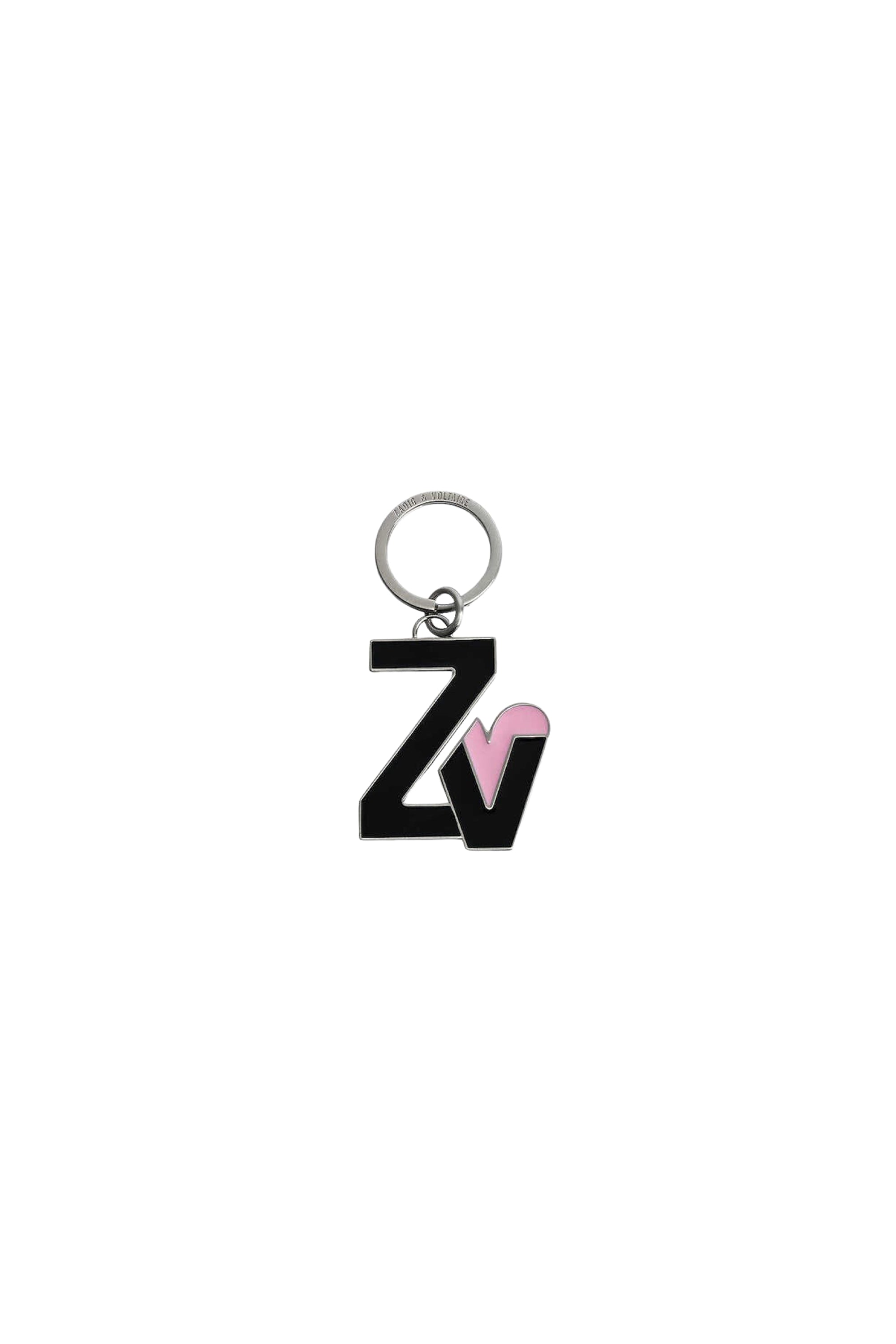 Porte-clés à logo " ZV" Crush en laiton - Bubble