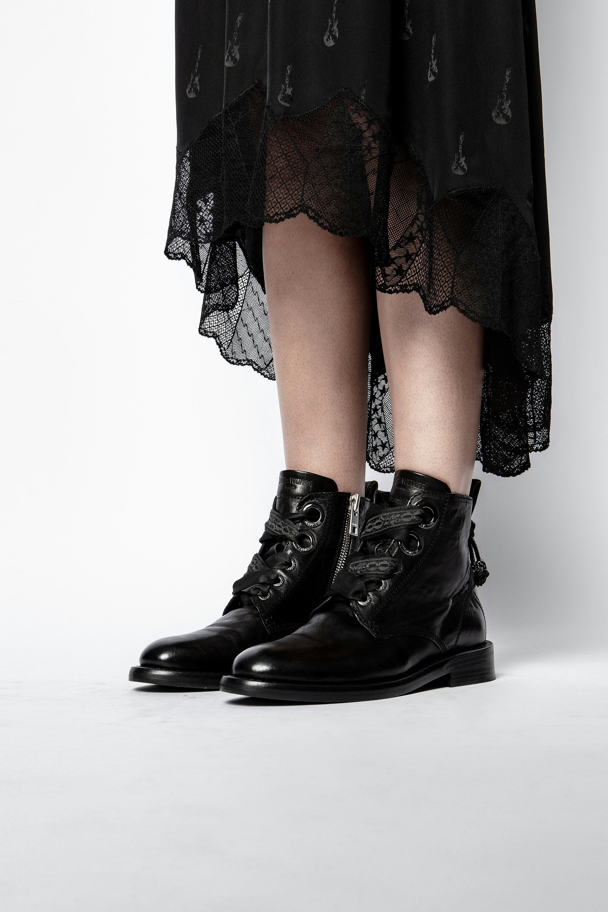 Laureen Roma leather ankle boots - Black