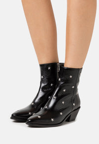 Bottines Tyler Vintage Stars en cuir - Noir