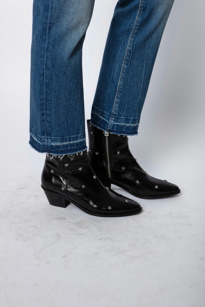 Bottines Tyler Vintage Stars en cuir - Noir