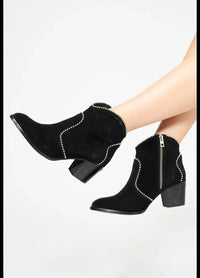 Bottines Molly Suede Studs - Noir