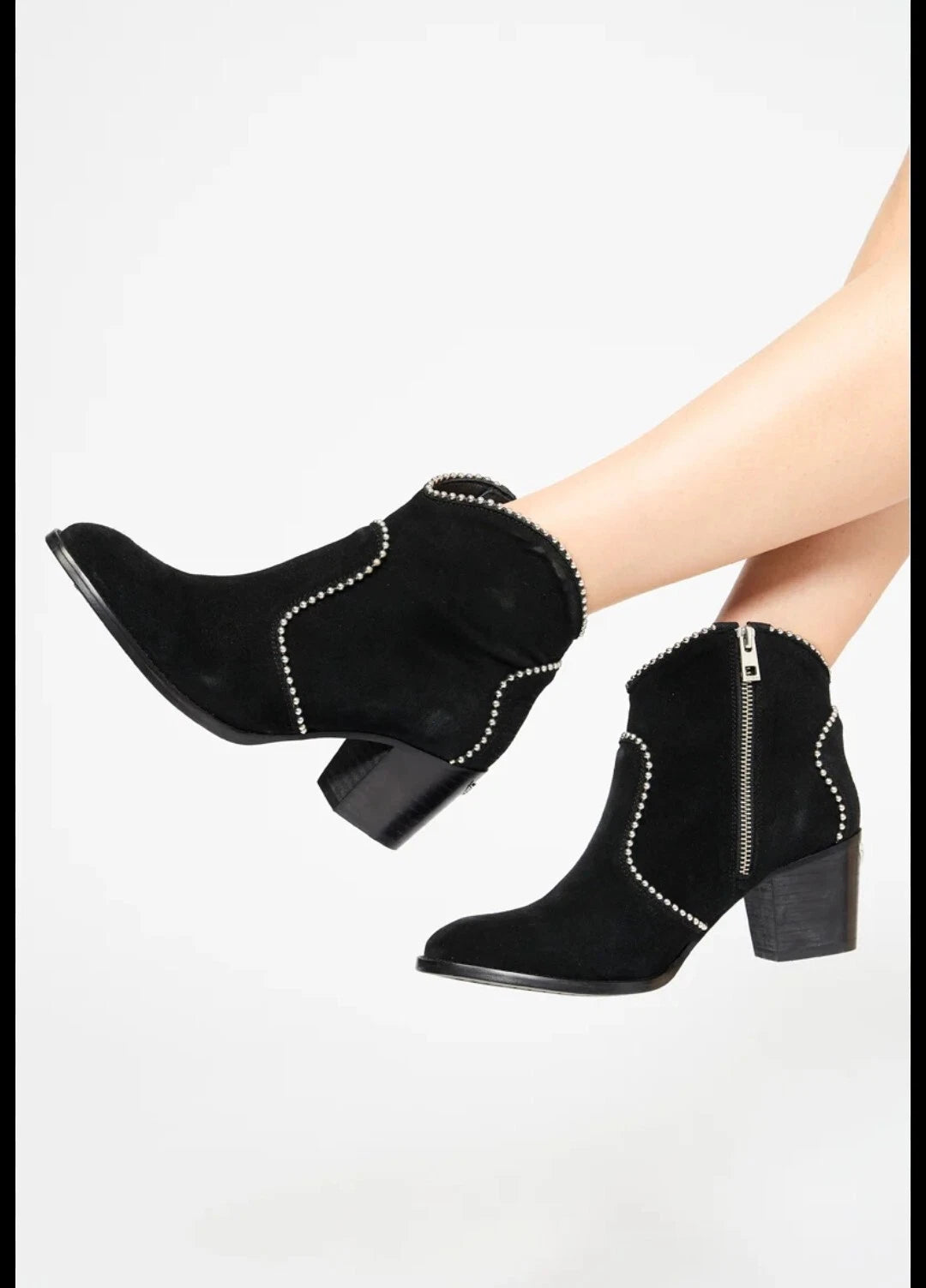 Bottines Molly Suede Studs - Noir