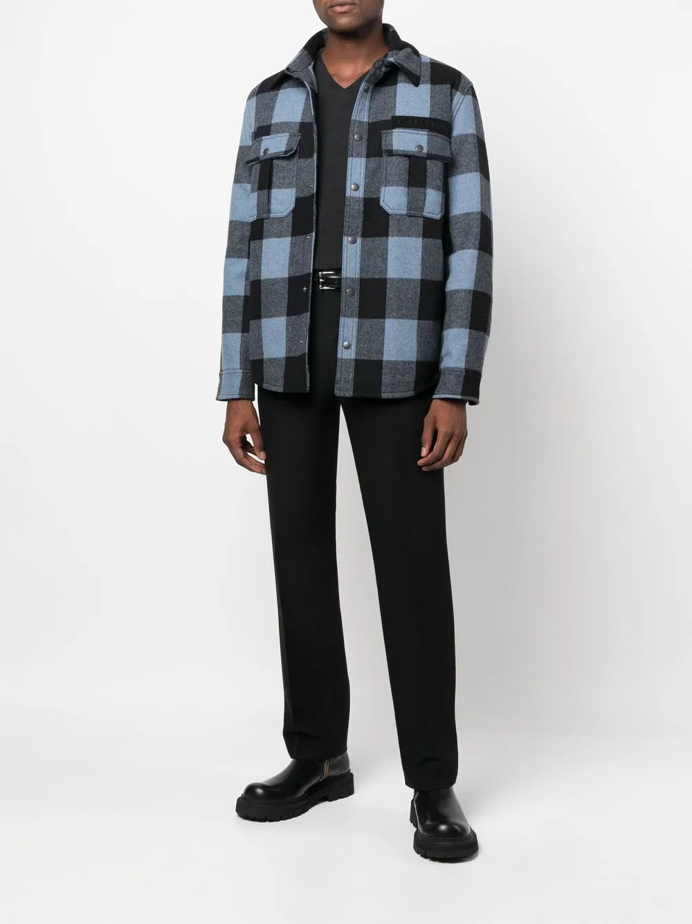 Surchemise Bali en laine - Denim Bleu