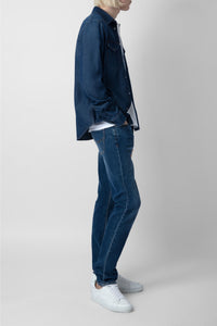 Chemise Stan Skull en denim - Medium Blue