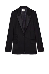 Veste Victor Smok en laine - Noir