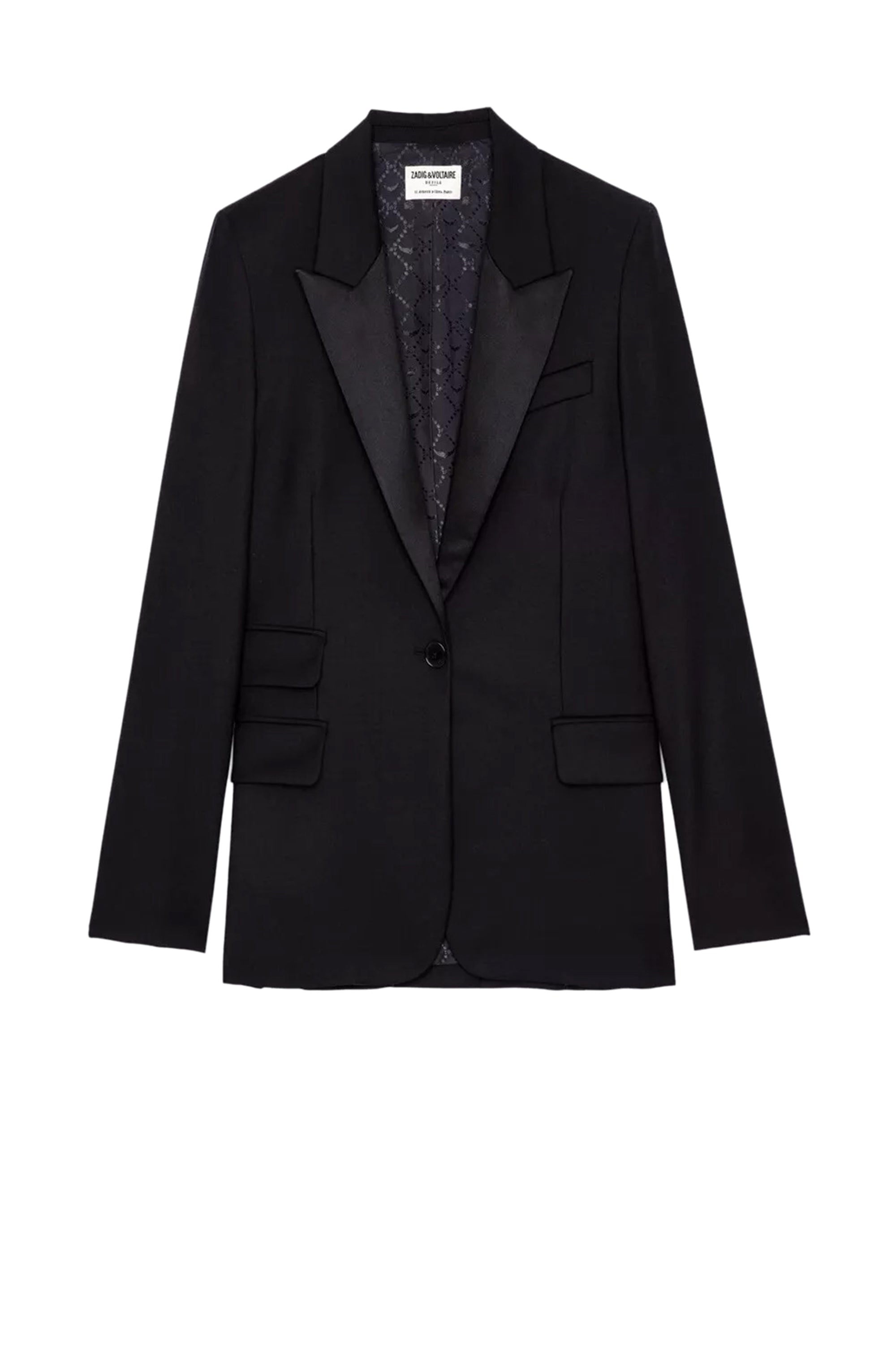 Veste Victor Smok en laine - Noir