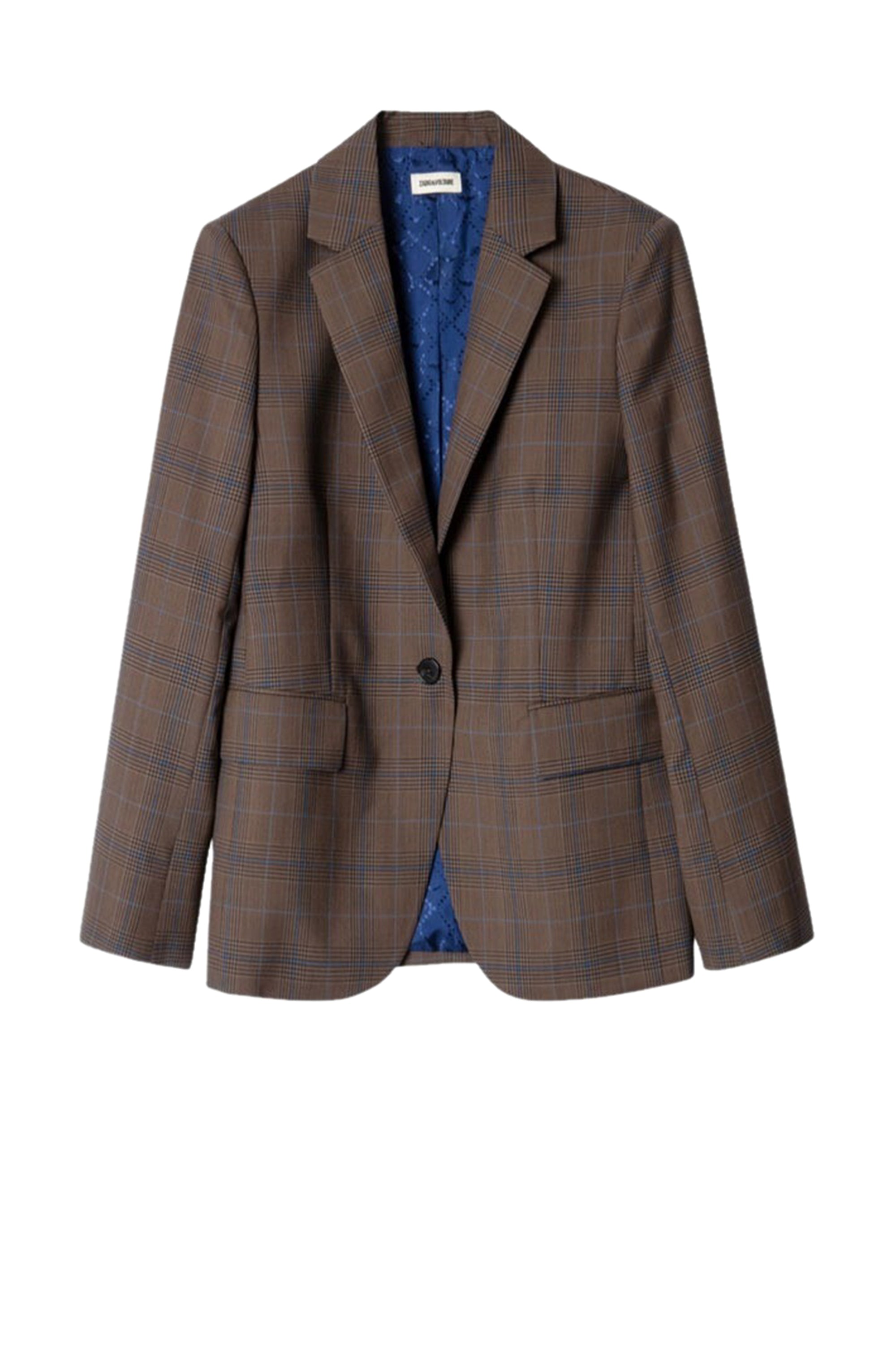 Veste Venom Carreaux en laine - Marron
