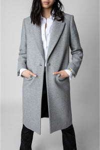 Manteau Monarque en laine - Gris Clair