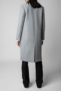 Manteau Monarque en laine - Gris Clair