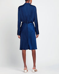 Robe Rozo en satin - Bleu Roi