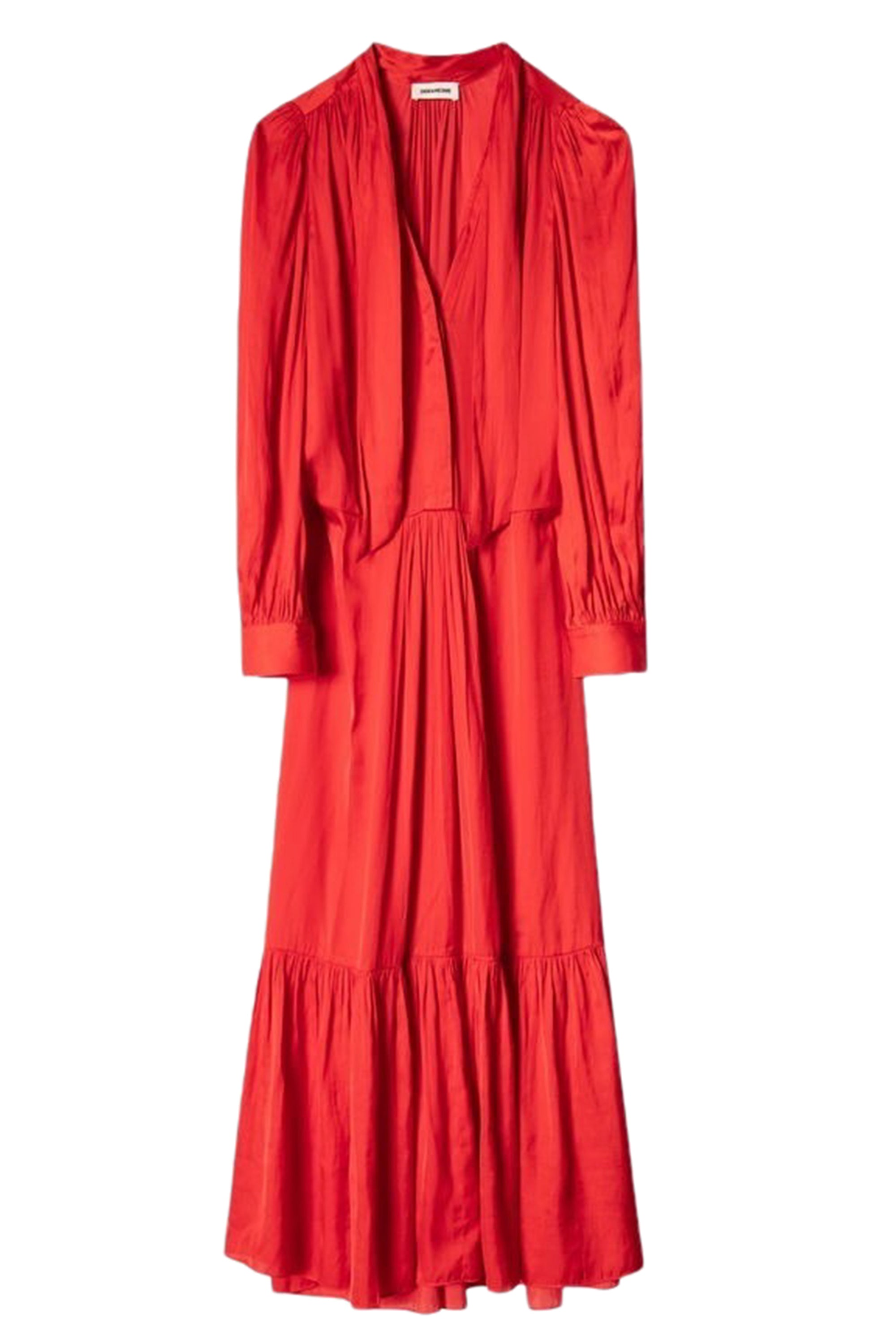 Robe Roland en satin - Coquelicot